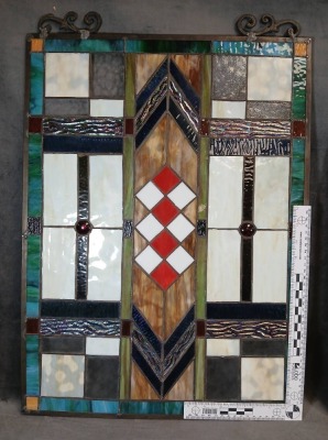 (2) Leaded Stained Glass Window Panels - 4