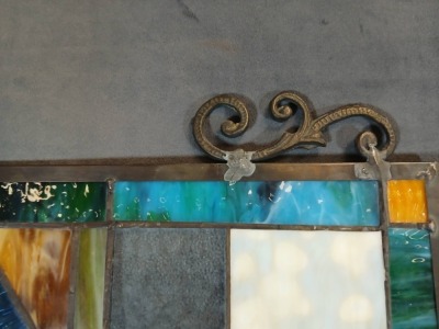 (2) Leaded Stained Glass Window Panels - 5
