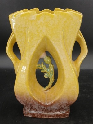 Roseville Artwood 1059-10" Art Pottery Vase - 4