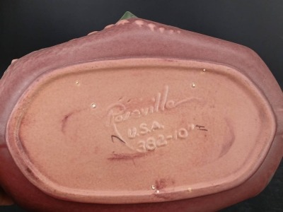 Roseville Pottery Bleeding Heart 382-10" Bowl - 6