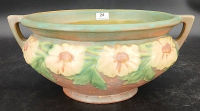 Roseville Dahlrose Art Pottery 180-8" Bowl
