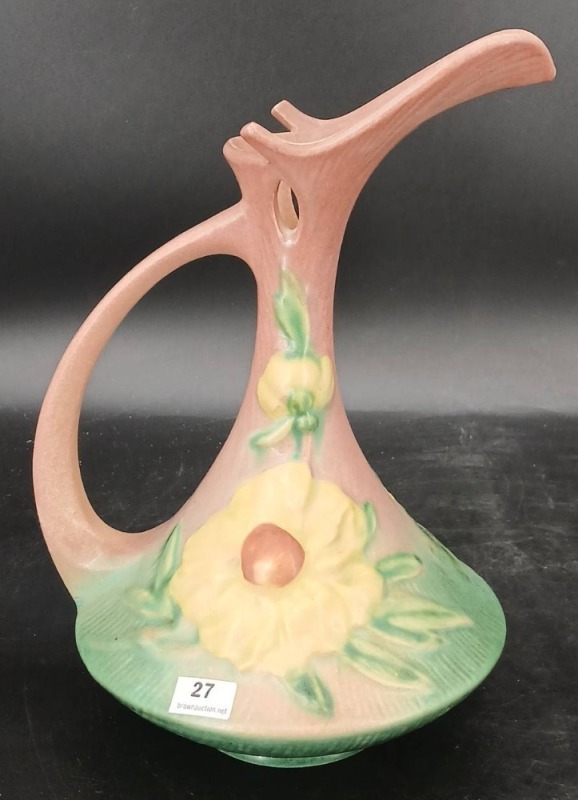Roseville Pottery Peony 8-10" Ewer