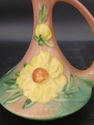 Roseville Pottery Peony 8-10" Ewer - 5