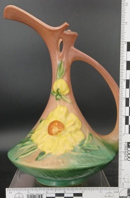 Roseville Pottery Peony 8-10" Ewer - 7