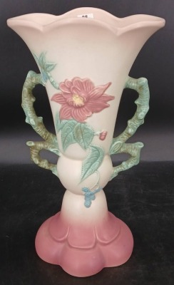 Hull Pottery Woodland W25-12.5" Matte Vase