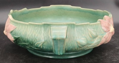 Roseville Pottery Clematis 6-10" Bowl - 2