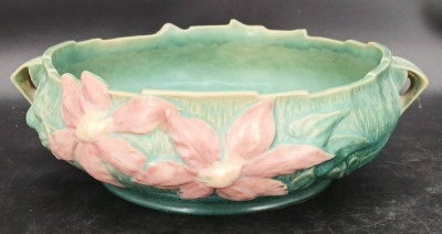 Roseville Pottery Clematis 6-10" Bowl - 3