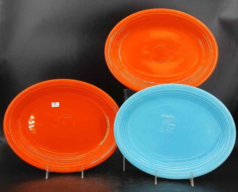 (3) Fiesta Oval Platters