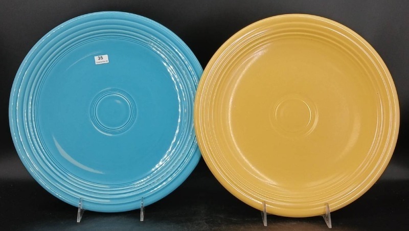 (2) Homer Laughlin Fiesta Chop Plates