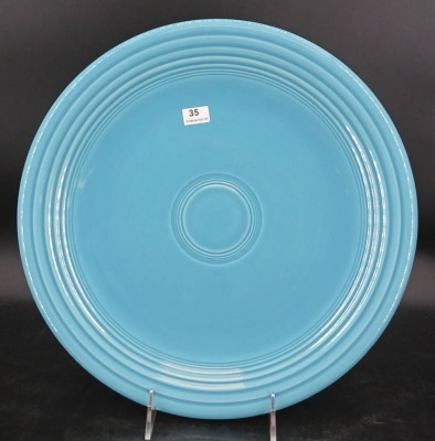 (2) Homer Laughlin Fiesta Chop Plates - 2