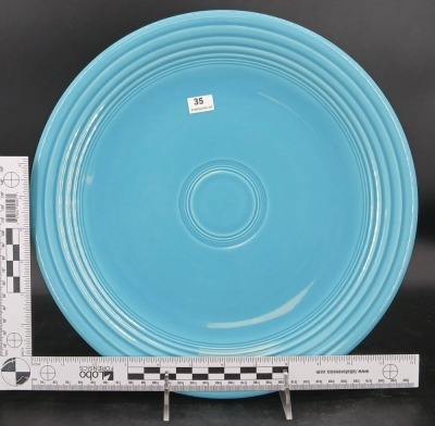 (2) Homer Laughlin Fiesta Chop Plates - 3