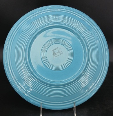 (2) Homer Laughlin Fiesta Chop Plates - 5
