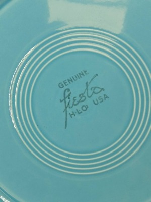 (2) Homer Laughlin Fiesta Chop Plates - 6