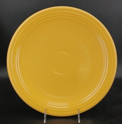 (2) Homer Laughlin Fiesta Chop Plates - 7