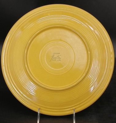 (2) Homer Laughlin Fiesta Chop Plates - 9