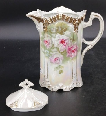 Porcelain Chocolate Pot with (4) Cups - 6