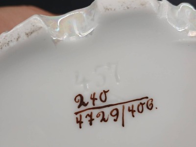 Porcelain Chocolate Pot with (4) Cups - 8