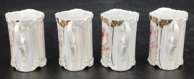 Porcelain Chocolate Pot with (4) Cups - 12