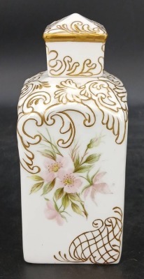 Porcelain Tea Caddy with Hand Painted Designs - 2