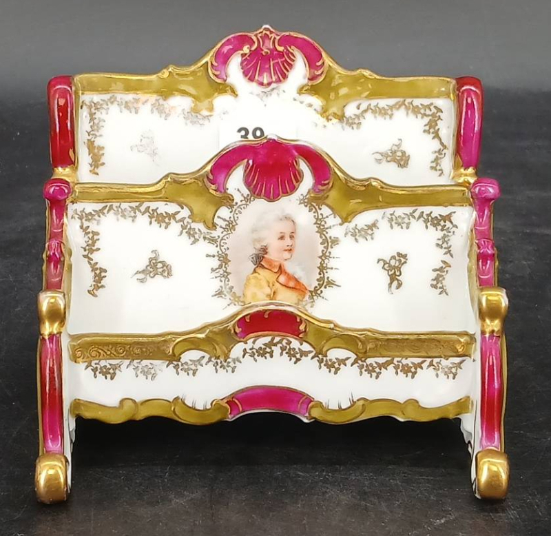 Carlsbad Austria Porcelain Letter Holder