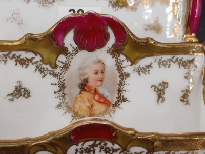 Carlsbad Austria Porcelain Letter Holder - 5
