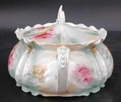 RS Prussia Porcelain Lidded Cracker Jar, red mark - 2