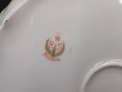 RS Prussia Porcelain Lidded Cracker Jar, red mark - 9