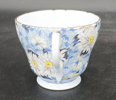 (4) Shelley Blue Daisy Chintz pcs. - 13