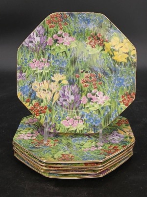 (6) Royal Staffordshire Wilkinson Floral Plates