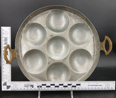 (2) Copper Egg Poacher Pans with Utensils - 2
