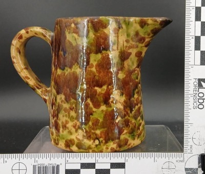 (2) Morton Pottery Spongeware Pitchers - 6