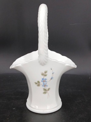Hand-Painted Milk Glass Vanity Set - 4