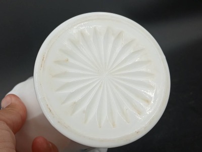 Hand-Painted Milk Glass Vanity Set - 6