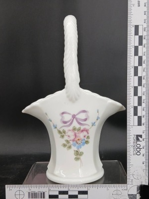 Hand-Painted Milk Glass Vanity Set - 7
