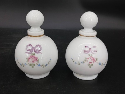 Hand-Painted Milk Glass Vanity Set - 8