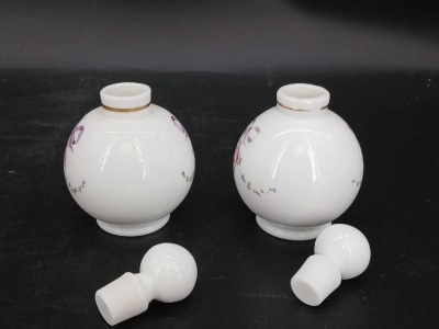 Hand-Painted Milk Glass Vanity Set - 9