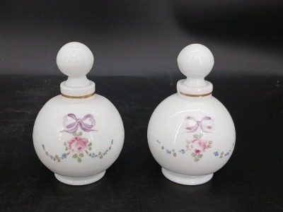 Hand-Painted Milk Glass Vanity Set - 10