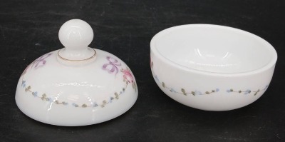 Hand-Painted Milk Glass Vanity Set - 16
