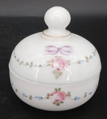 Hand-Painted Milk Glass Vanity Set - 17