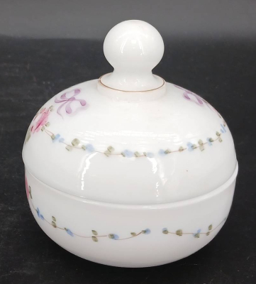 Hand-Painted Milk Glass Vanity Set - 18