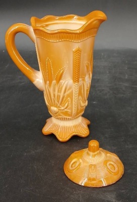 (3) Greentown Chocolate Glass pieces - 4