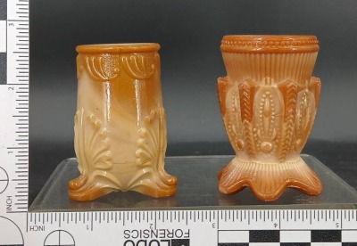 (3) Greentown Chocolate Glass pieces - 11