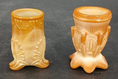 (3) Greentown Chocolate Glass pieces - 13