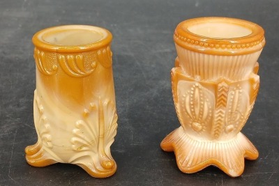 (3) Greentown Chocolate Glass pieces - 14