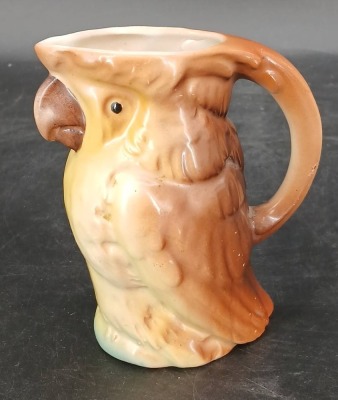 (3) German Bird-Themed Ceramic Creamers - 6