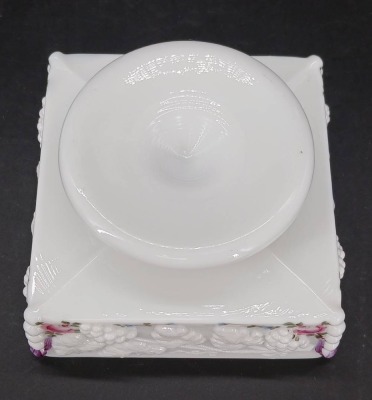(2) Milk Glass Lidded Candy Dishes - 11