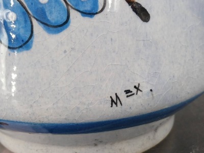 (2) Handpainted Ceramic Pitchers - 9