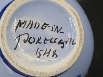(2) Handpainted Ceramic Pitchers - 14