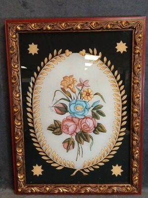 Painted Decorative Plates and Insert - 2