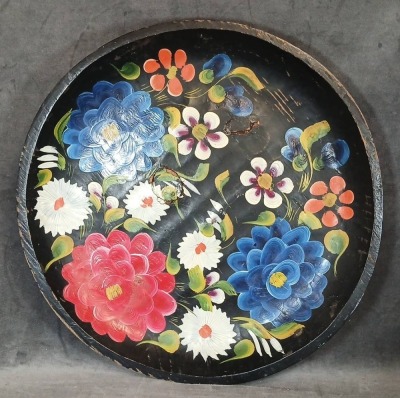 Painted Decorative Plates and Insert - 6